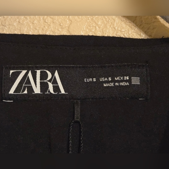 Zara Black Beaded Embroidered Vest Jacket Size Small - Picture 5 of 8